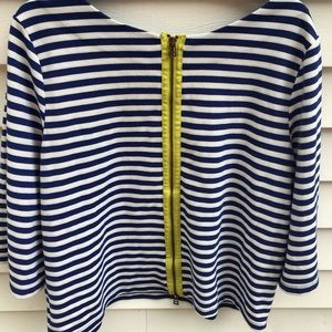 Striped blue and white sweater Large